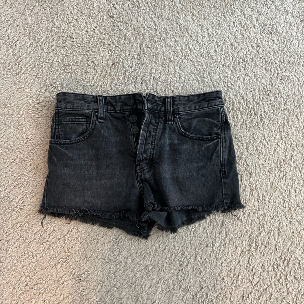 Free people black jean shorts